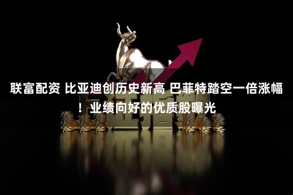 联富配资 比亚迪创历史新高 巴菲特踏空一倍涨幅！业绩向好的优质股曝光